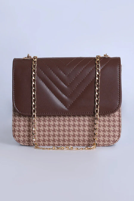 MOCHA HOUNDSTOOTH